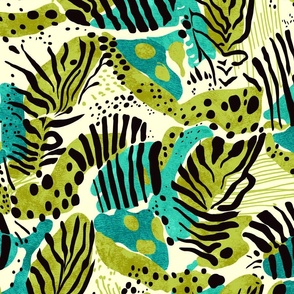  Abstract Animal Print in Hawaiian Colors by kedoki