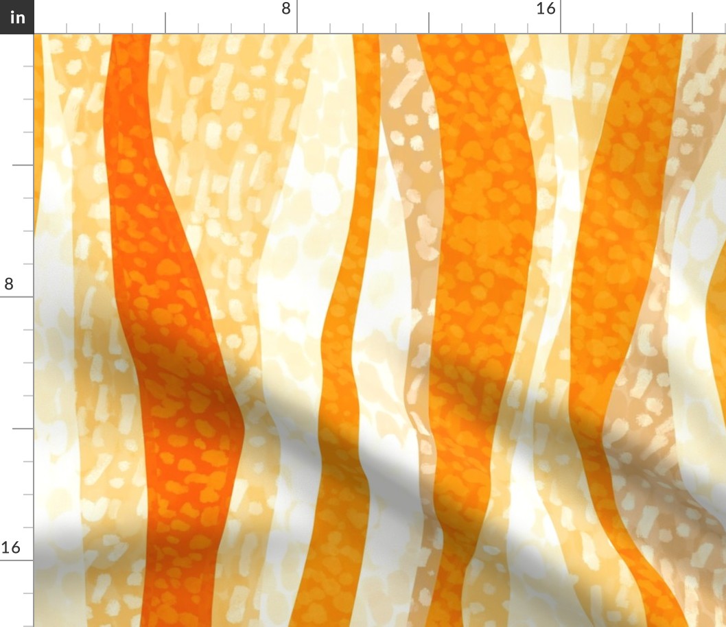 Orange Abstract Animal Stripes, Jumbo