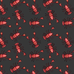 Lobster Watercolor - Black