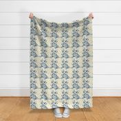 Godzilla and friends toile (blue)