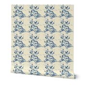 Godzilla and friends toile (blue)