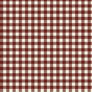 Checkered Plaid Brown small scale - mix and match