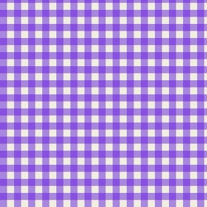 Checkered Plaid Lilac - small scale - mix and match