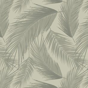 FEATHER PALMS TROPICAL-SAGE GREEN