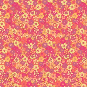Retro Floral (7") - purple, orange, yellow (ST2022RF)