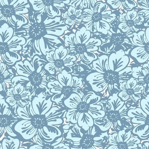 Modern Folk Blossom (Mint & Blue)