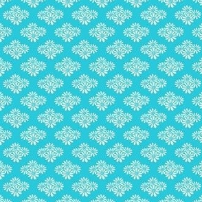 Daisy Diamonds Aqua - mini scale- mix and match