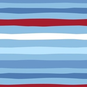 Wavy Stripes in Red, White, and Blue