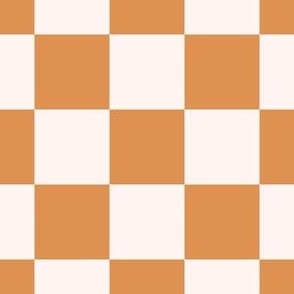 Orange and White Check- Small- 3"x3"