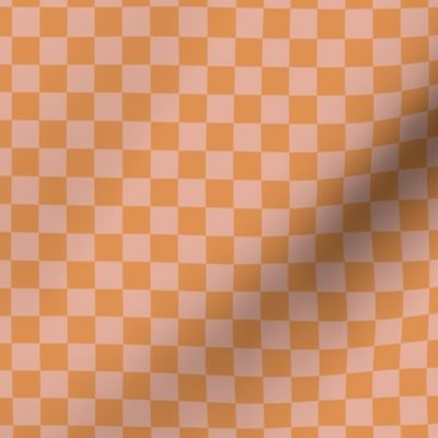 Orange and Pink CheckerBoard - Small 1"x1"