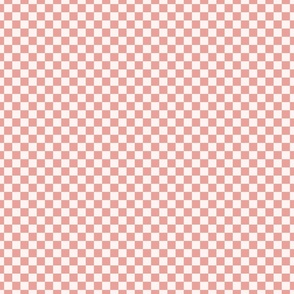 Pink and White Check Pattern- Small 1"x1"