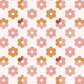 Pink Retro Daisy- Small 3"x3"