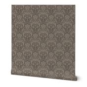 A Face in the Damask taupe midsize