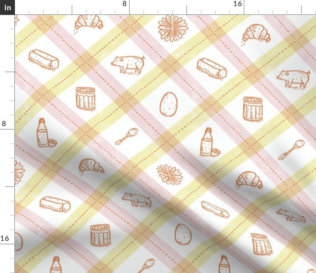 Butter and Piglet Gingham