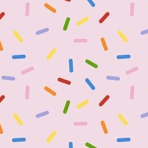Sprinkles Colorful on Pink No Outline- Small Print