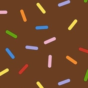 Sprinkles Colorful on Chocolate- Medium Print