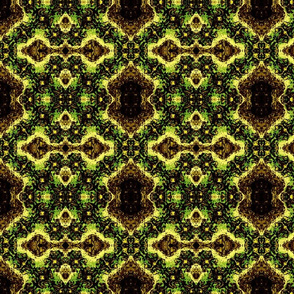 Southwestern Cross of Brown and Green by Cindy Wilson