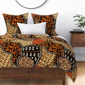 African Animal Abstract Collage - Design 14616648 - Rust Tan Ivory Black