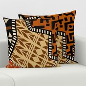 African Animal Abstract Collage - Design 14616648 - Rust Tan Ivory Black