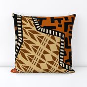 African Animal Abstract Collage - Design 14616648 - Rust Tan Ivory Black