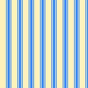 Blue Ticking Stripe on Yellow