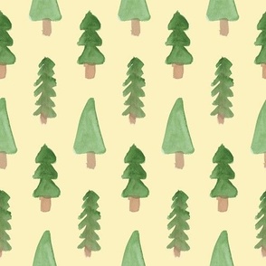 mixed trees tan background