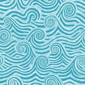Sketchy Waves Teal - Angelina Maria Designs