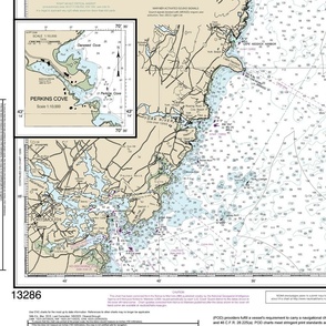 Nautical Chart for denim jeans Cape Eliz to Portsmouth