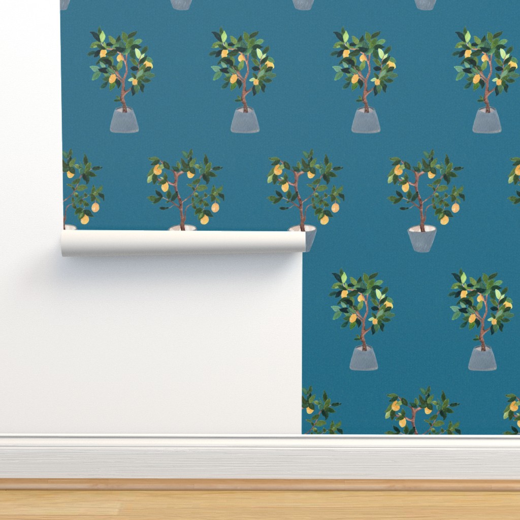 Giardino Italian Villa Garden Pots Wallpaper | Spoonflower