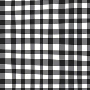 Funky Black and White Gingham Grid pattern