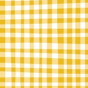 Funky Mustard Gingham Grid pattern