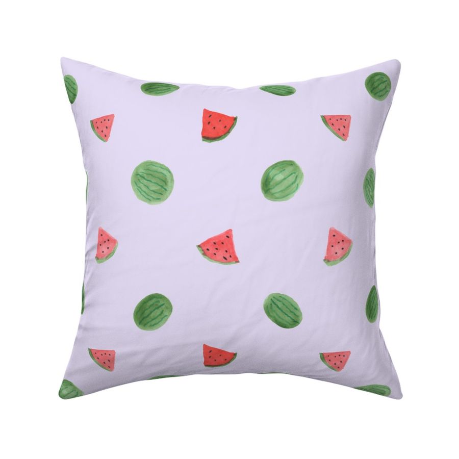 watermelons and slices purple background