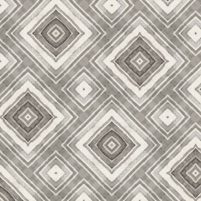 Striped Tiles Watercolor Pattern In Neutral Grey Colors