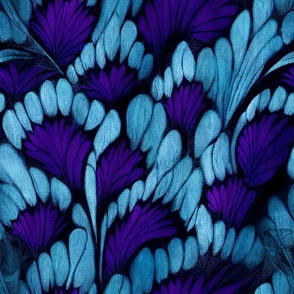 Vibrant Indigo Blue Florals