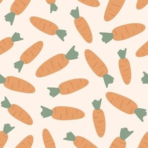 Easter carrots on light cream 8x8