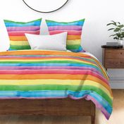 watercolor pride stripes , rainbow stripes large scale