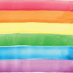 watercolor pride stripes , rainbow stripes large scale