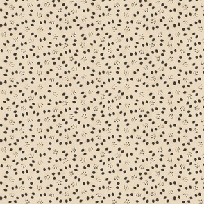scatter motif in black and cream