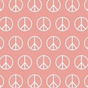 Pink Peace sign- small 3'x2"