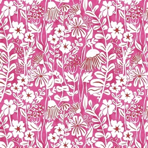 Block print floral dark pink and red_SMALL