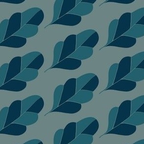 Blue and Teal Geometric Feathers