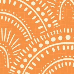 Henna Scallop Arches { orange } Large