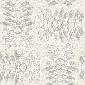 Pine Cone Basket Weave Texture Blended Artistic Monochromatic Nature Neutral Interior Earth Tones Dynamic Ivory White Beige F0E9DD Subtle Modern Abstract Geometric