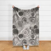 Loose Watercolor Painted Shapes Pattern Neutral Grey
