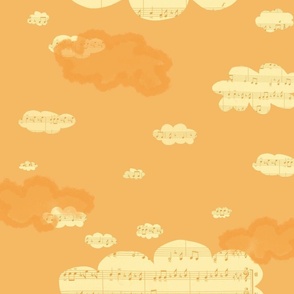 Clouds_and_Musical_Notes_on_Yellow_Orange