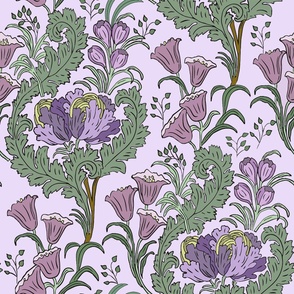 Victorian Floral in Light Purple 