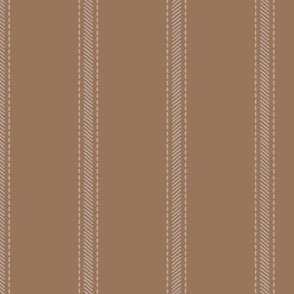 Ticking Stripe | Sepia Brown | Wallpaper and Home Decor