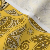 new paisley monotone yellow