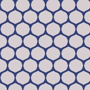 White and blue dots