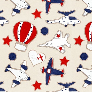 Aviation Sugar Cookies - Red White & Blue
